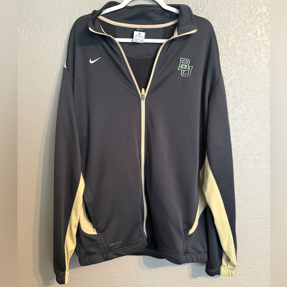 Nike Men’s Baylor University Dri Fit Zip Up Hoodie Varsity Jacket XL